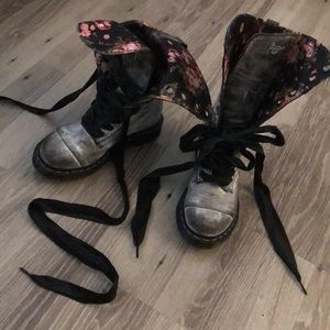 Doc Marten's. White wash with floral interior